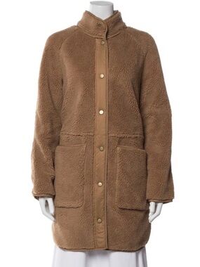 Veronica Beard Camel Teddy Faux-Shearling Long Jacket